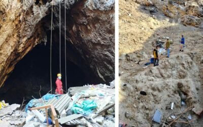Underground caves used as dumping grounds